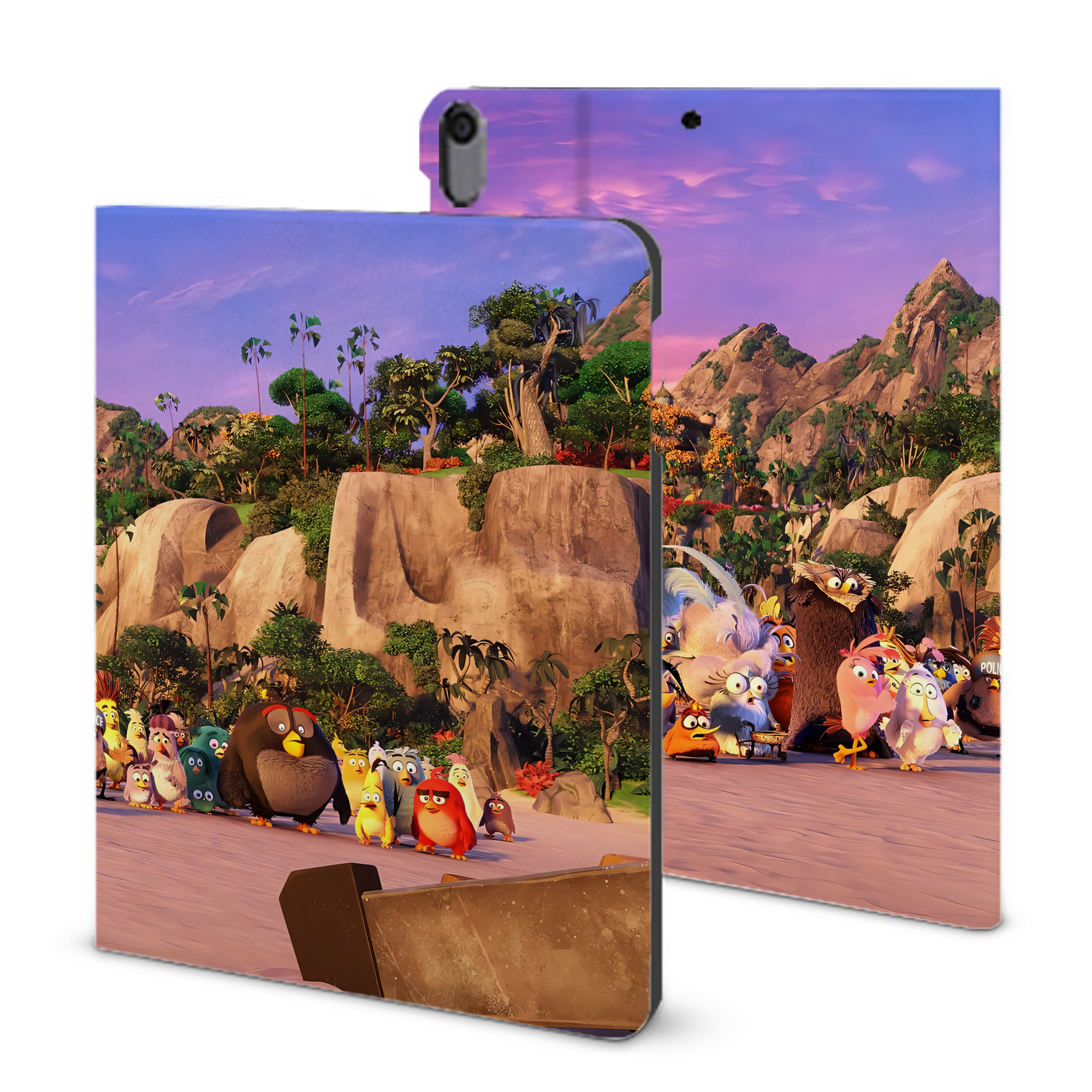 （画像用） Angry Birds アングリーバード IPad ケース ブック型 PUレザー TPU 耐衝撃 軽量 薄型 ペン収納なし 全面保護 IPad 各モデル対応